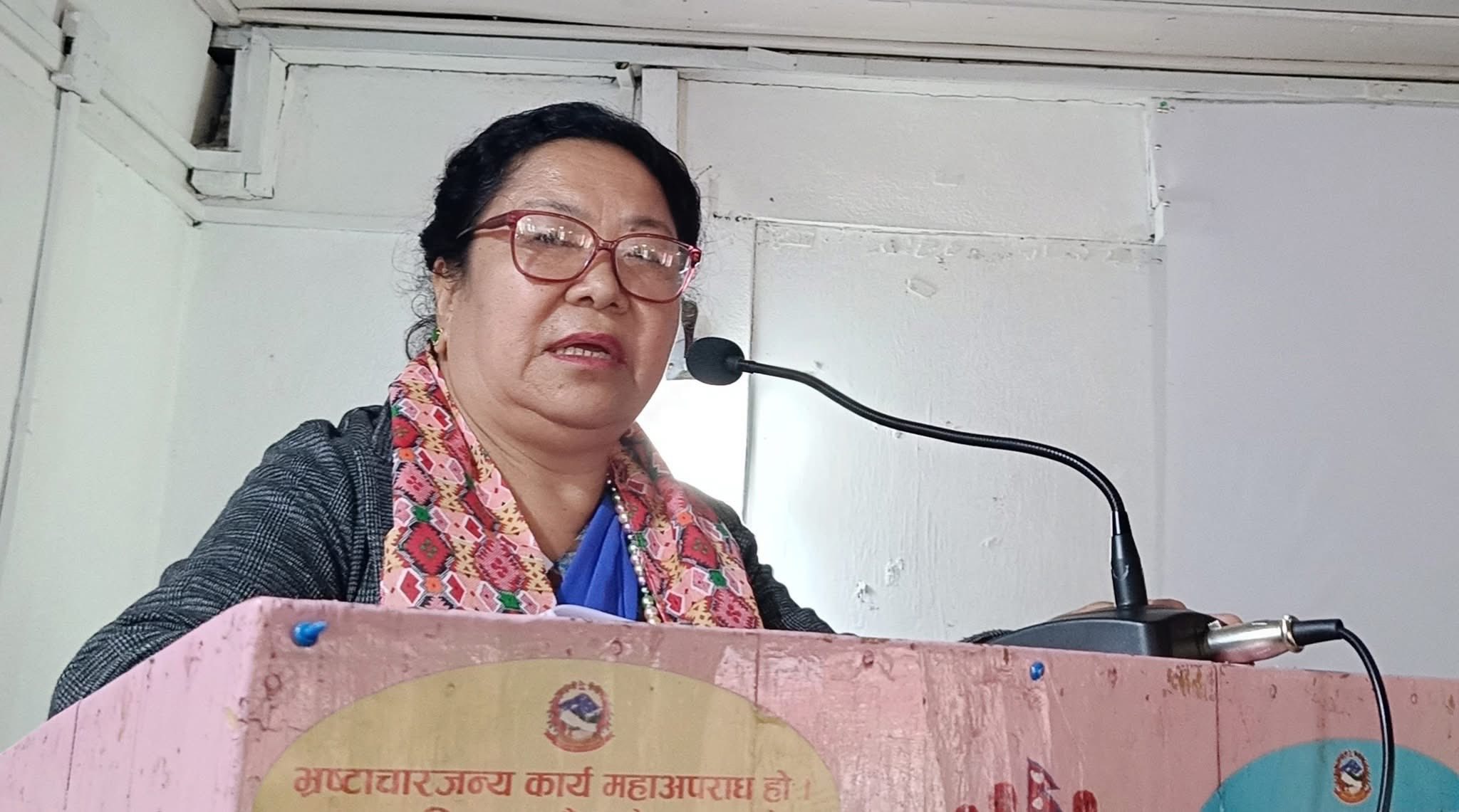 &nbsp;समिक्षा तथा असल अभ्यास आदानप्रदान कार्यक्रममा बोल्दै प्रमूख अतिथि प्रतिनिधिसभा सांसद लिलादेवी बोखिम