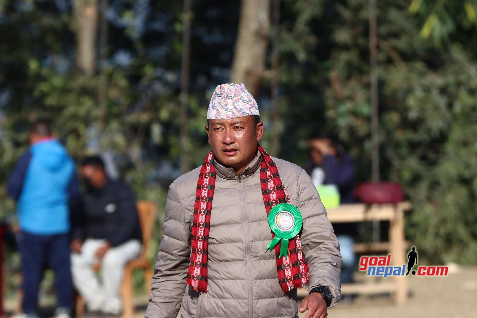 खेल संयोजक विश्व नाल्बो Photo: Goal Nepal